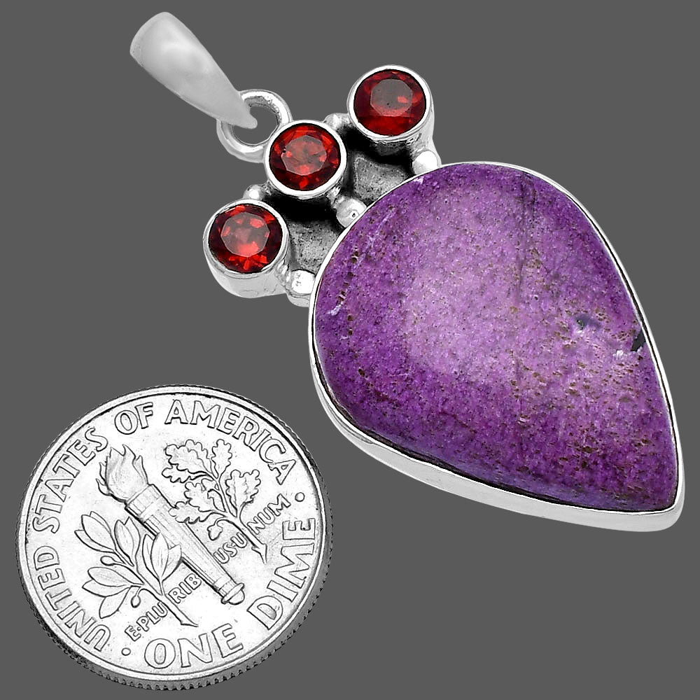 Purpurite - South Africa & Garnet Pendant P-1120 SDP145318