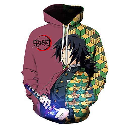 Demon Slayer Giyu Tomioka 3D Pose Hoodie