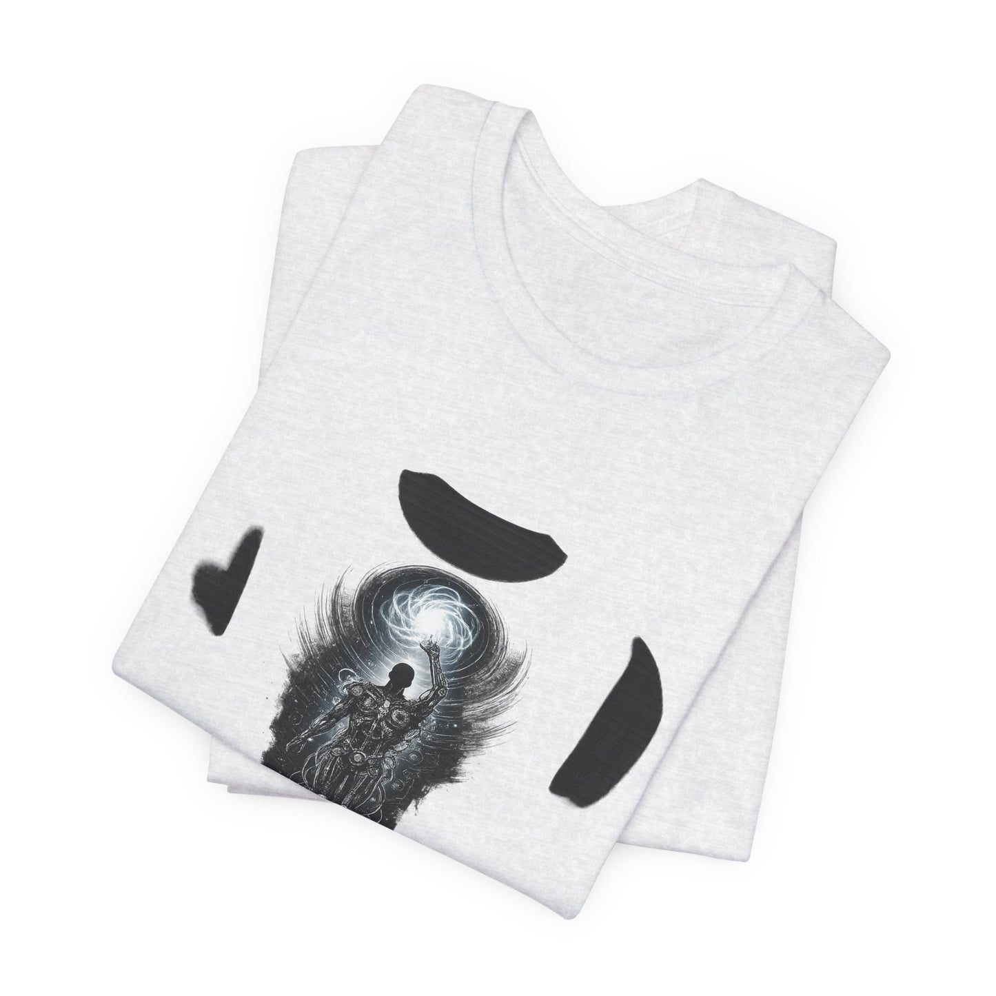 Dark Fantasy Silhouette Tee — Lone Figure in Moonlit Gateway Graphic T-Shirt