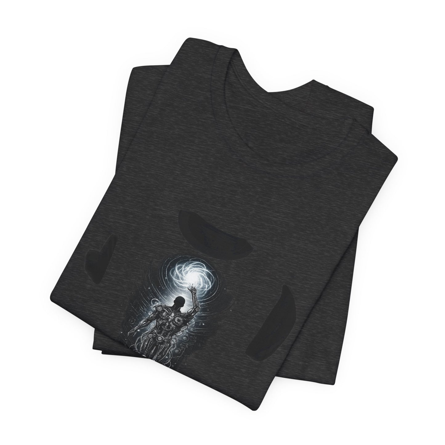 Dark Fantasy Silhouette Tee — Lone Figure in Moonlit Gateway Graphic T-Shirt