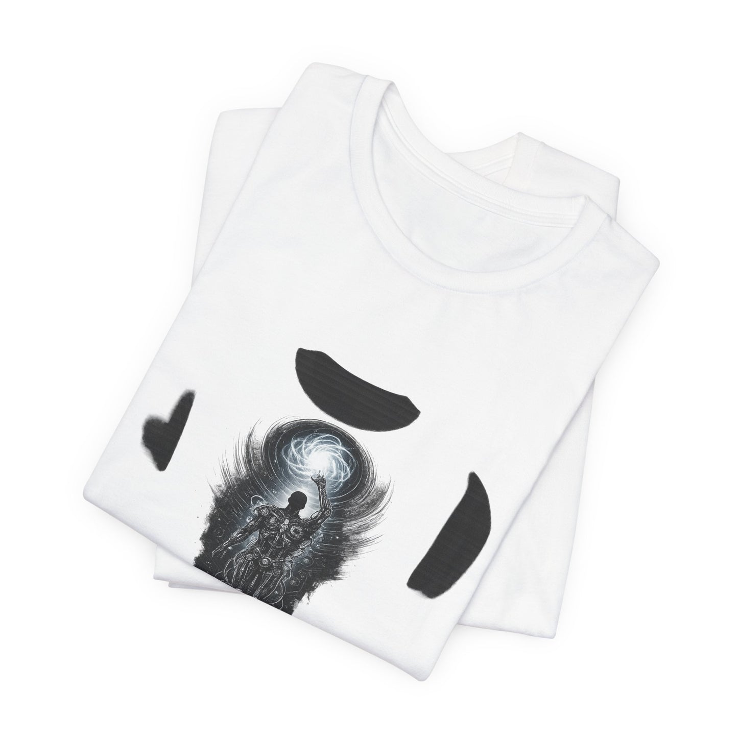 Dark Fantasy Silhouette Tee — Lone Figure in Moonlit Gateway Graphic T-Shirt