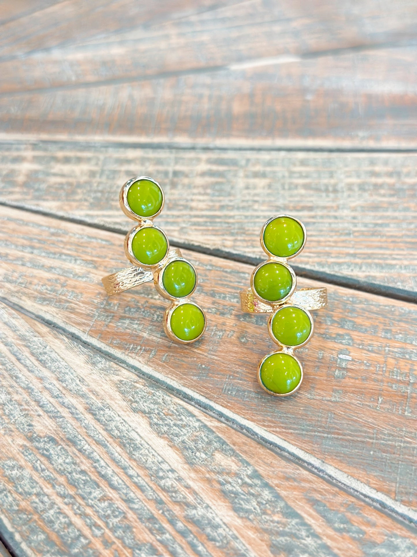 Green Pebble Ring