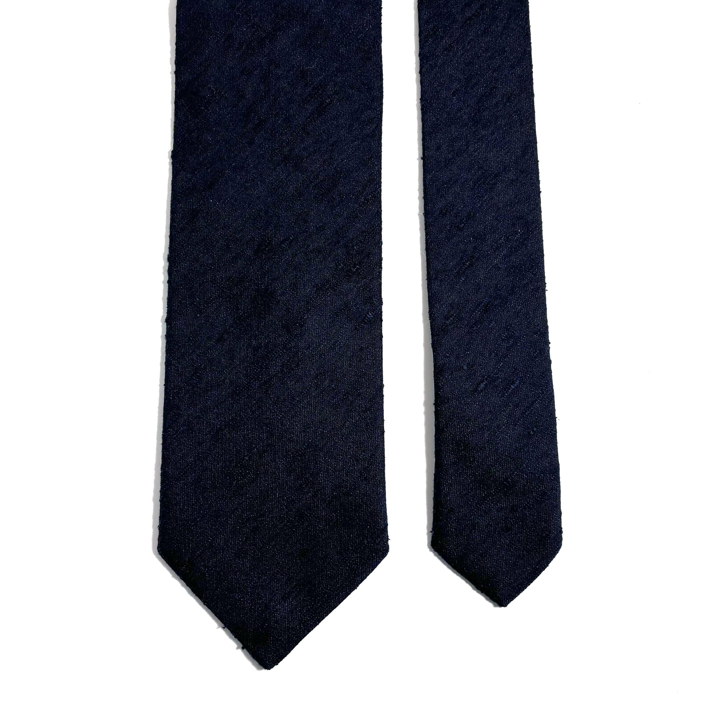 Navy Blue Silk Shantung Tie