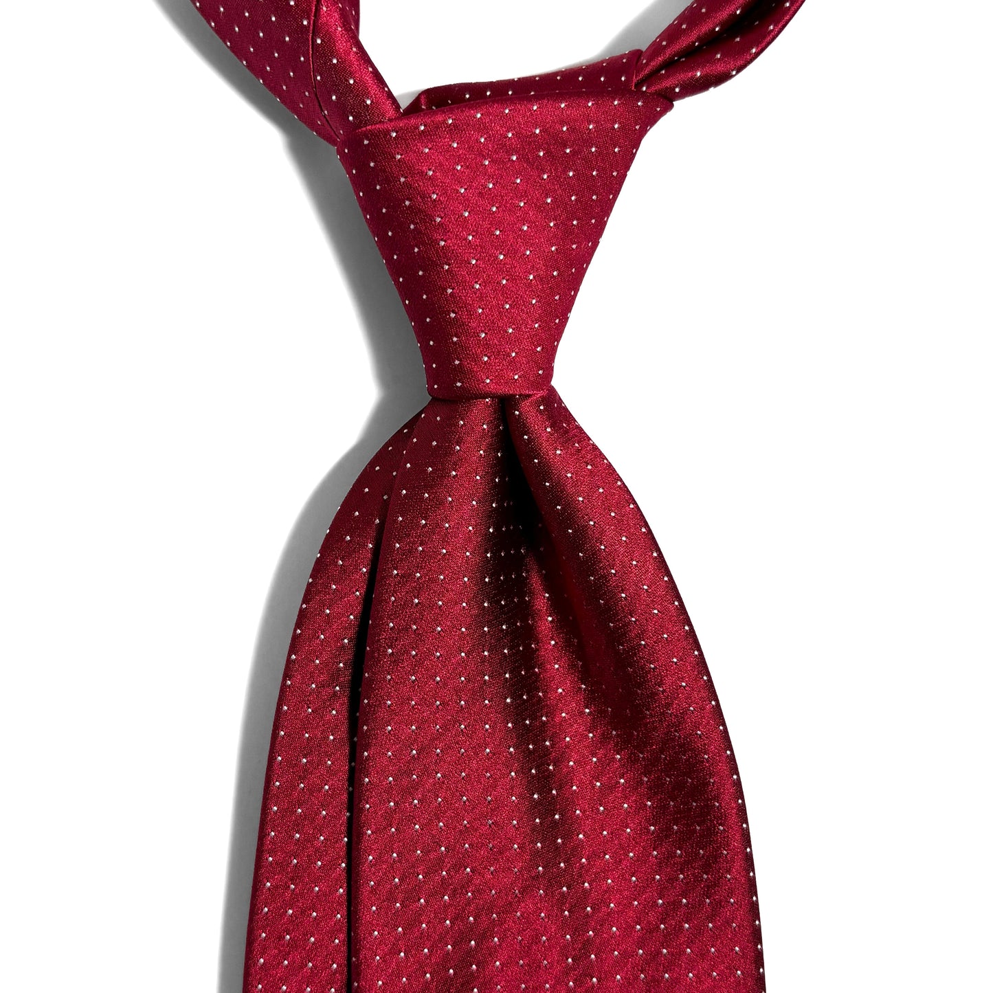 Red Polka Dot Silk Jacquard Tie