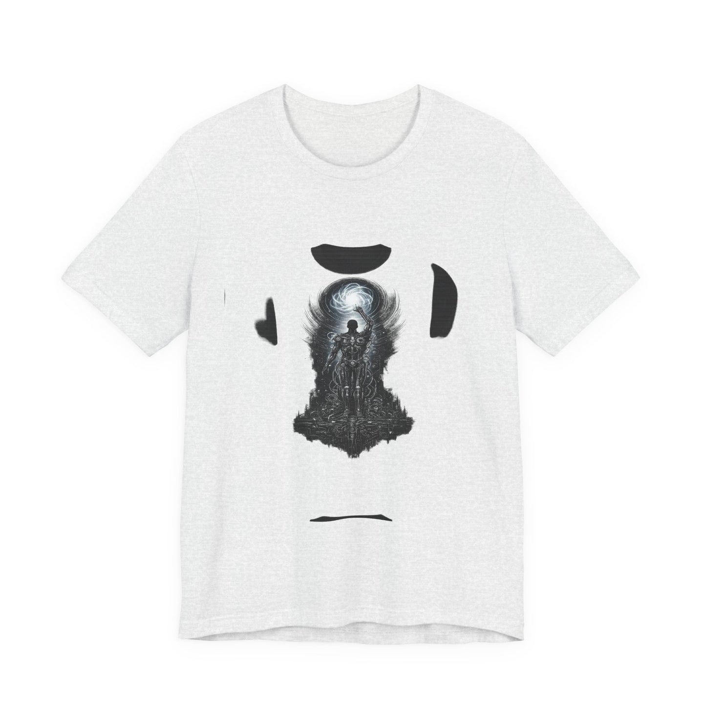 Dark Fantasy Silhouette Tee — Lone Figure in Moonlit Gateway Graphic T-Shirt
