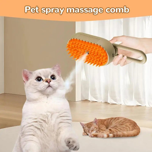 Pet Steam Brush Cat And Dog Deshedder Tool for Grooming And Hair