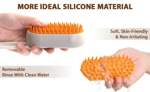 Pet Steam Brush Cat And Dog Deshedder Tool for Grooming And Hair