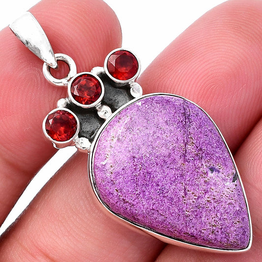 Purpurite - South Africa & Garnet Pendant P-1120 SDP145318