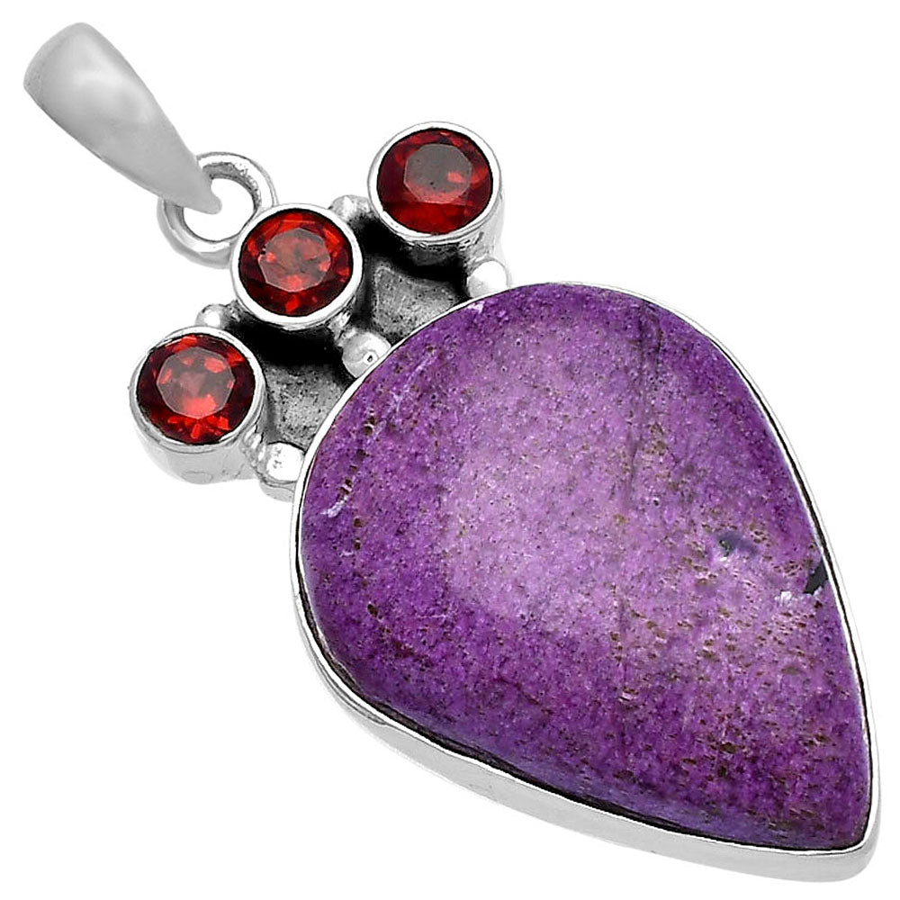 Purpurite - South Africa & Garnet Pendant P-1120 SDP145318