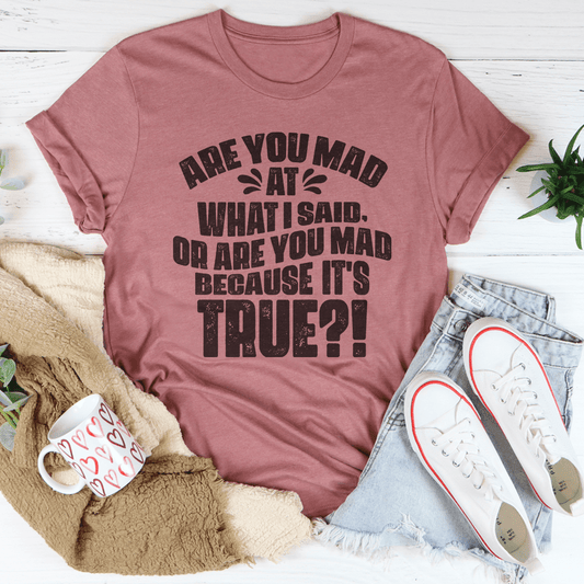 Are You Mad At What I Said Or Are You Mad Because It's True Tee