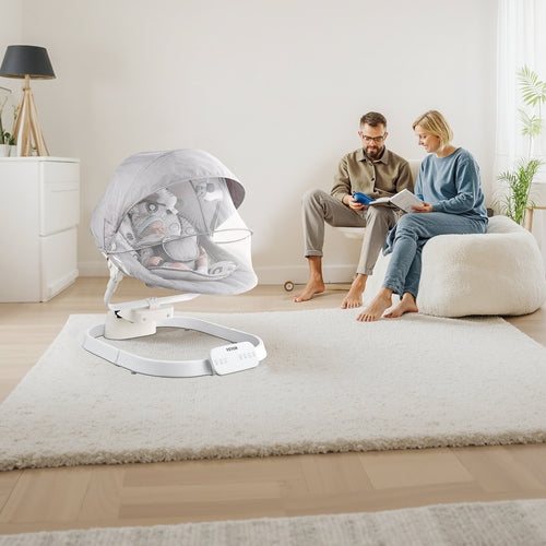 Baby Swing, Baby Rocker for Infant with 3 Speeds & 3 Seat Positions,